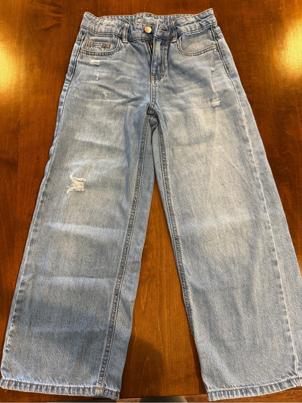 wonder nation Light Blue Wide-Leg Kids Jeans